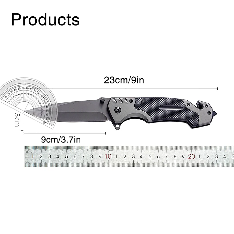 Stainless steel high hardness sharp folding knife pocket tactical knife suitable for camping, wilderness survival fishing