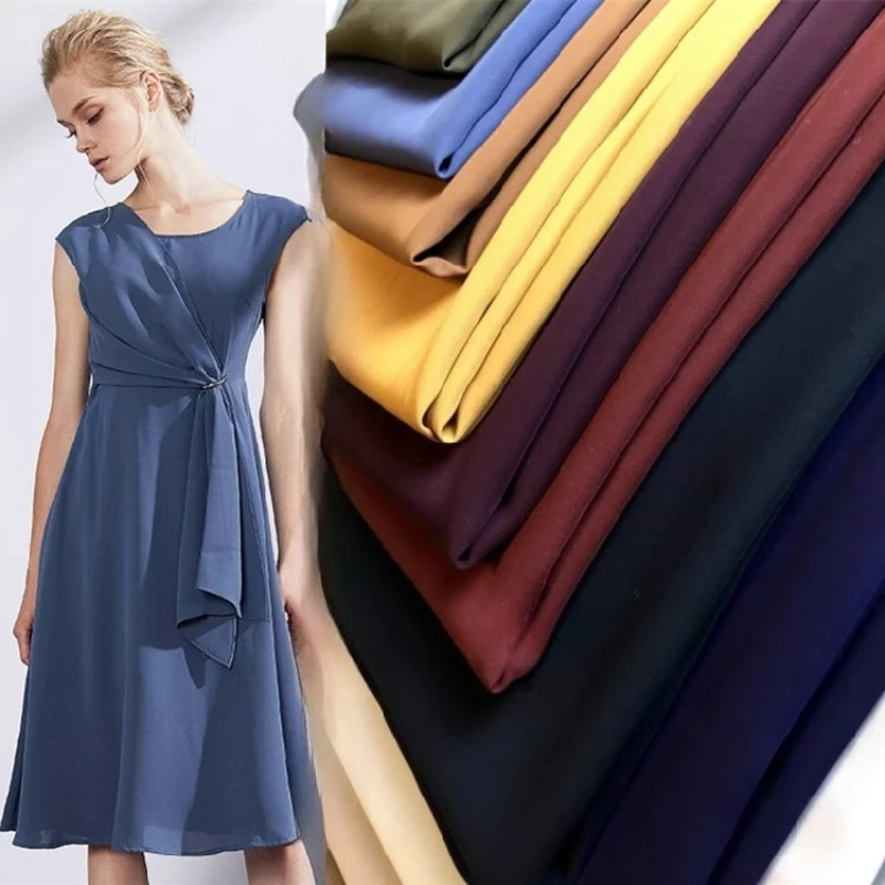 

Imported Two-Way Stretch Wrinkle-Resistant Polyester Synthetic Fabric Elastic Dresses & Pants Material Soft Breathable Fabric