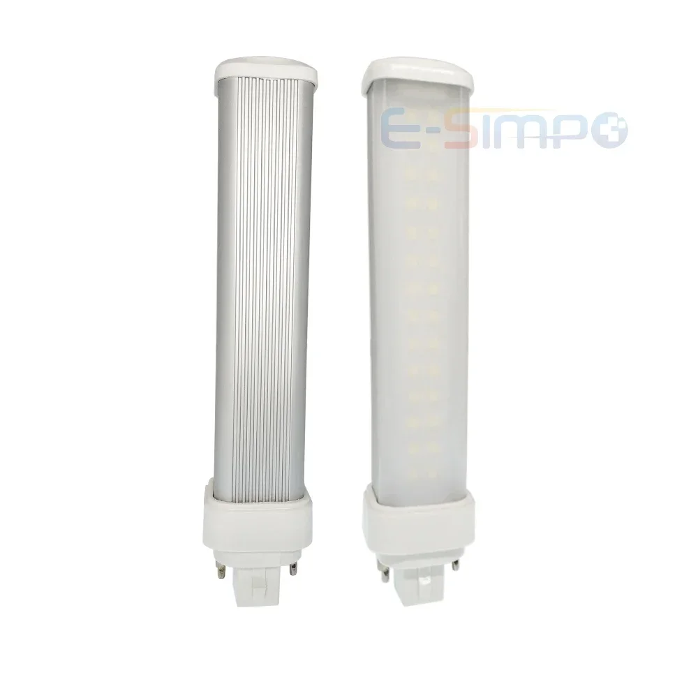 7W 9W 11W 2-Pin G24d LED PLC-13w 18W 26w 2U CFL Equivalent 4Pin G24Q PL-C Replacement Side view Horizontal Plug PL Lamp Bulb