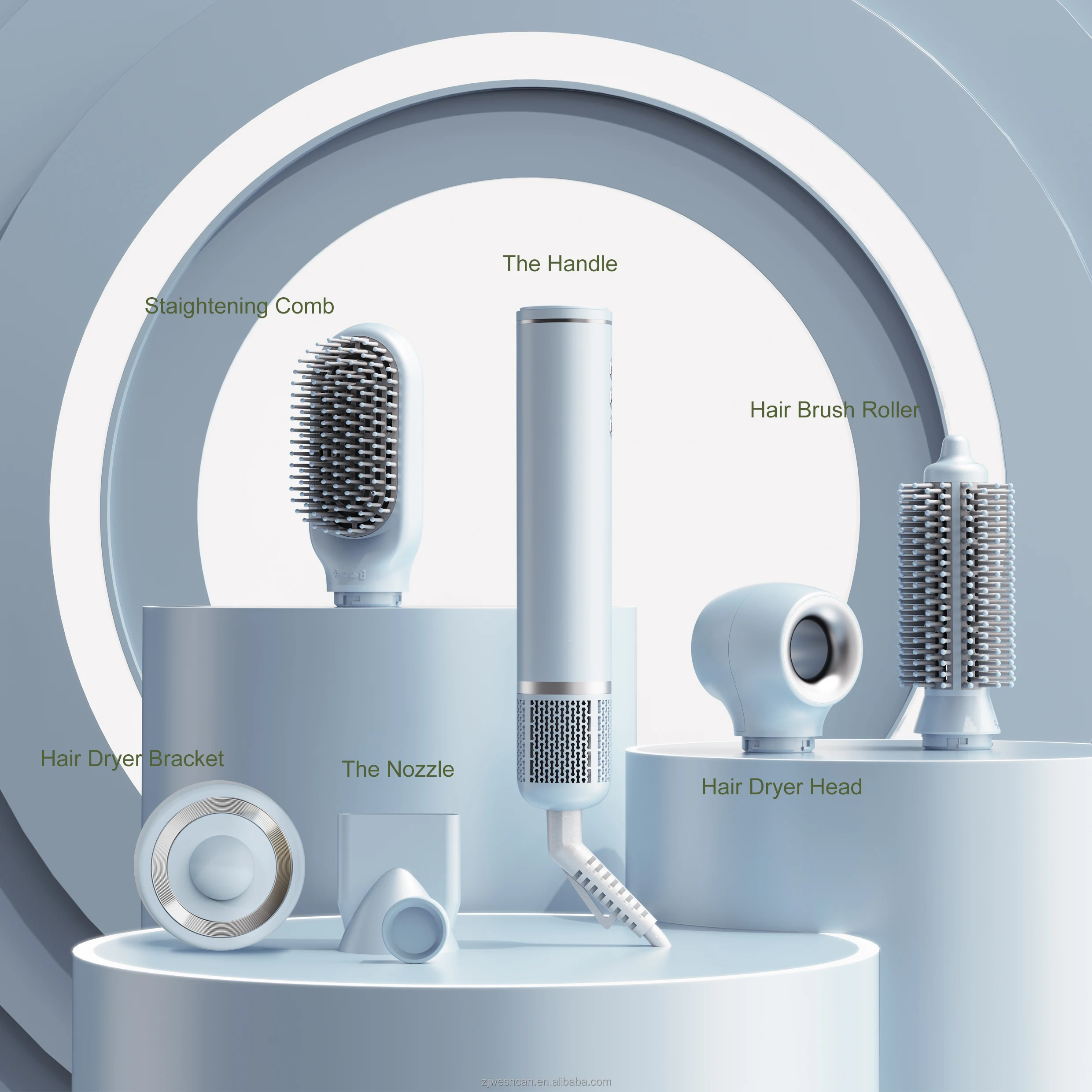 

Роскошный набор фенов Weshcan BLDC 3 в 1, 110000 об/мин, ионные инструменты для укладки волос