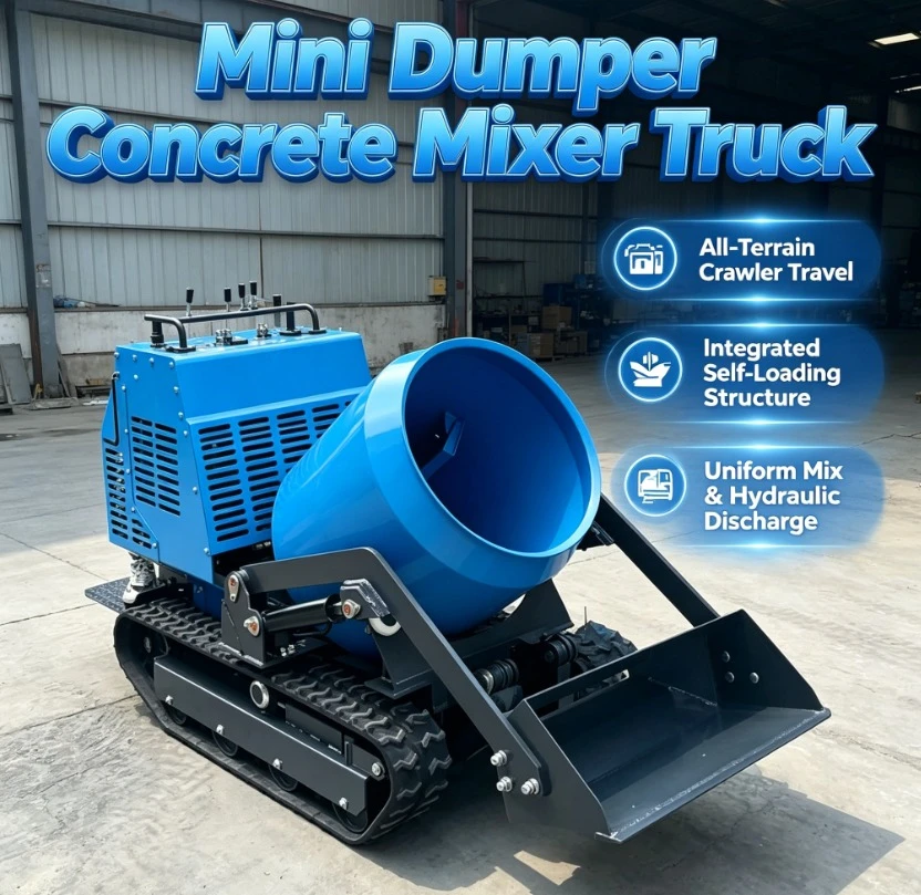 Customized Hydraulic Diesel Self-Loading Small Mini Concrete Mixer With Pump Machine Concrete Pump Price