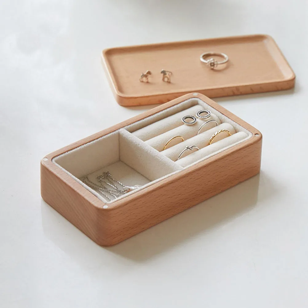 

Large Jewelry Storage Box Portable Travel Case Magnetic Multi-Grid Organizer for Rings Earrings Necklaces Durable