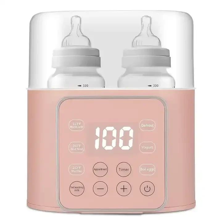 Chauffe-biSantos multifonction 9 en 1 avec écran LCD, arabisateur de biberons, chauffe-biSantos portable intelligent, chauffe-aliments pour bébé