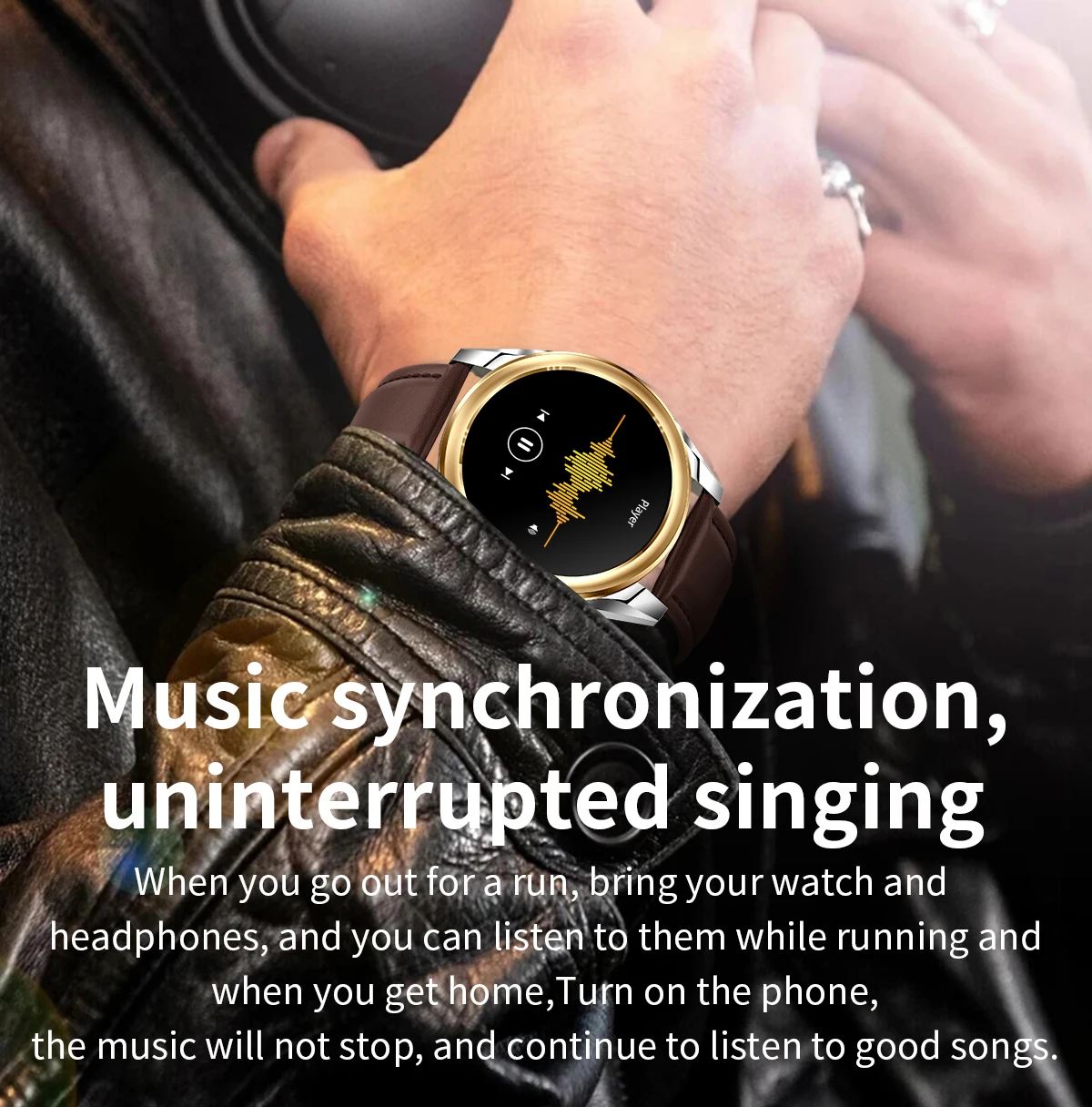 Time Owner-Montre intelligente multifonction, Bluetooth 1.43, écran HD, rappel d'informations en temps réel, style professionnel, mode, KC83