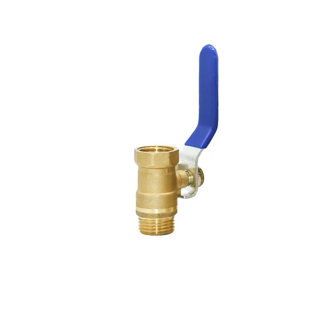 Brass 1/2 3/4 1inch Male Female Thread Connector Ball Valve Copper Water Pipe Fitting Copper Metal Threaded Water Pipe Connector