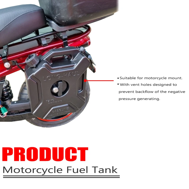 3L 5L Fuel Tank Petrol Cans Petrol Diesel Storage Gas Tank with Lock New Mounting Emergency Backup Fuel Tank For Motorcycle