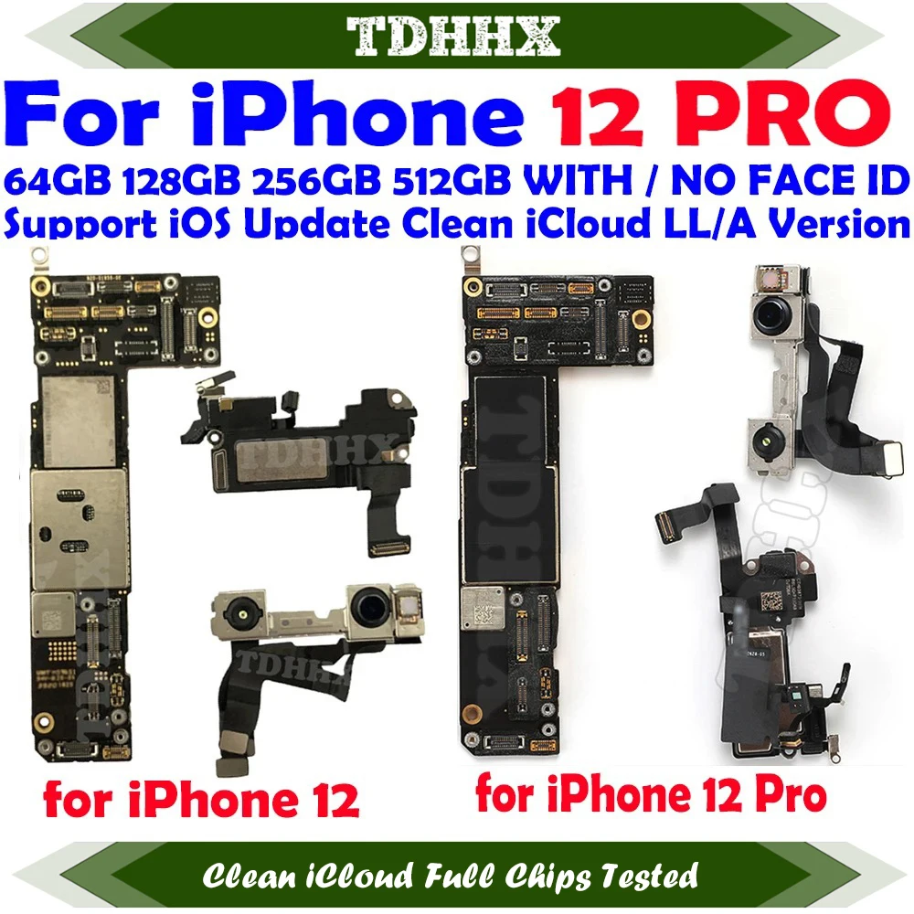 Free iCloud Mainboard With iOS Sytem For iPhone 12 Pro Motherboard Support Update Clean iCloud Plate Fully Tested Good quality