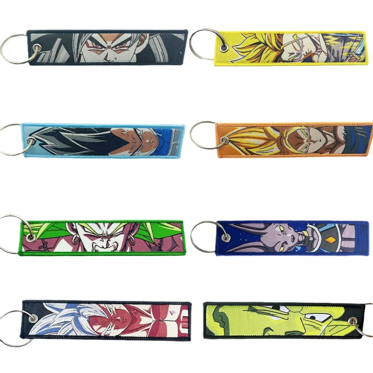 Anime Dragon Ball Z Kakarot Vegeta Embroidery KeyChains Tag Cars Backpack Chaveiro Keychain Keyring Accessories Toy Gift - view 5