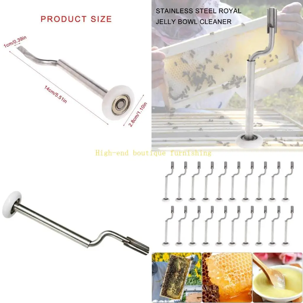 

L9NB 20pcs High Efficiency Royal Jelly Bowl Scrubber Beekeeping Equipment Cleaners