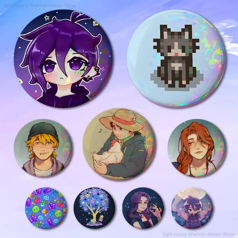 

Game S-Stardew V-Valley Enamel Pin Tinplate Round Brooch Cosplay Nijigen Otaku Culture Badges 58mm 44mm 32mm 75mm 25mm