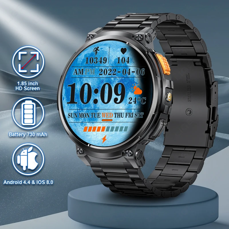 

LIGE K66 Smart Watch Men Flashlight Bluetooth Call 1.85inch 128MB Memory 730mAh Large Battery LED Light Outdoor Sport Smartwatch