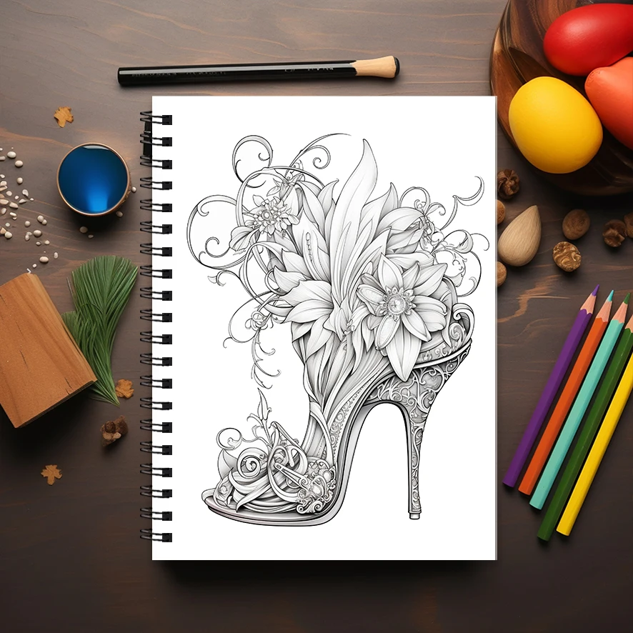 Adult Coloring Book - 8.3x 11.2 Inch 22 Page Coloring Book - Helps Reduce Stress and Ease Emotions