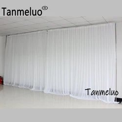 Wedding Backdrop Baby Shower Event Background Home Party Curtains Transparent Silk Drape Photo Booth Stage Drapery Panel Decor