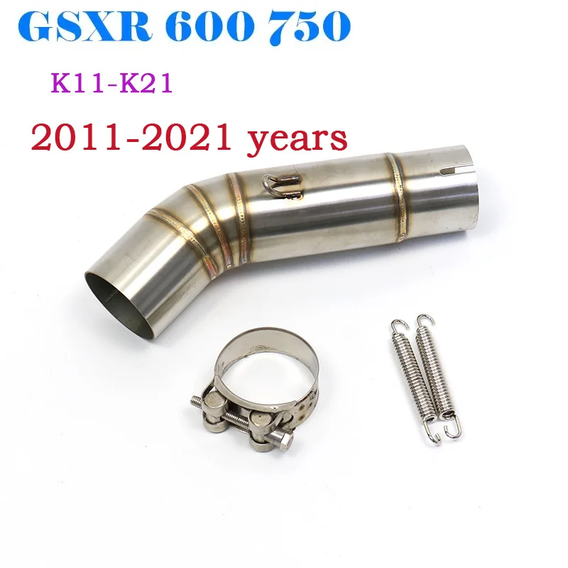 Motorcycle Exhaust Escape For Suzuki GSXR 600 750 K6 K7 K8 Motorcycle Exhaust Muffler  Middle Link Pipe