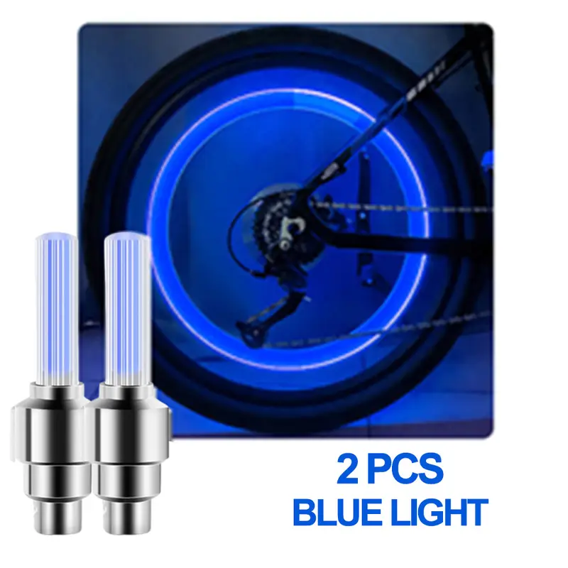 LED Bicycle Valve Light, Neon Bicycle Spoke Light, Bicycle Tire Valve Light, Night Riding Warning Light Bicycle Accessories - Image 12