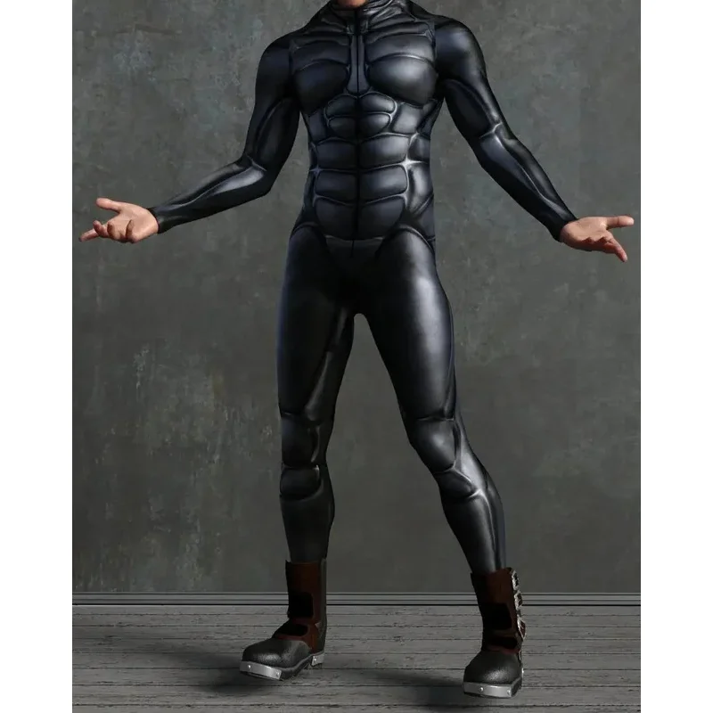 aa Bear House 002 Männer Frauen CyberPunk Mechanische Rüstung Overall Halloween Party Cosplay Schädel Steampunk Kostüm Elastische WAT99 ★