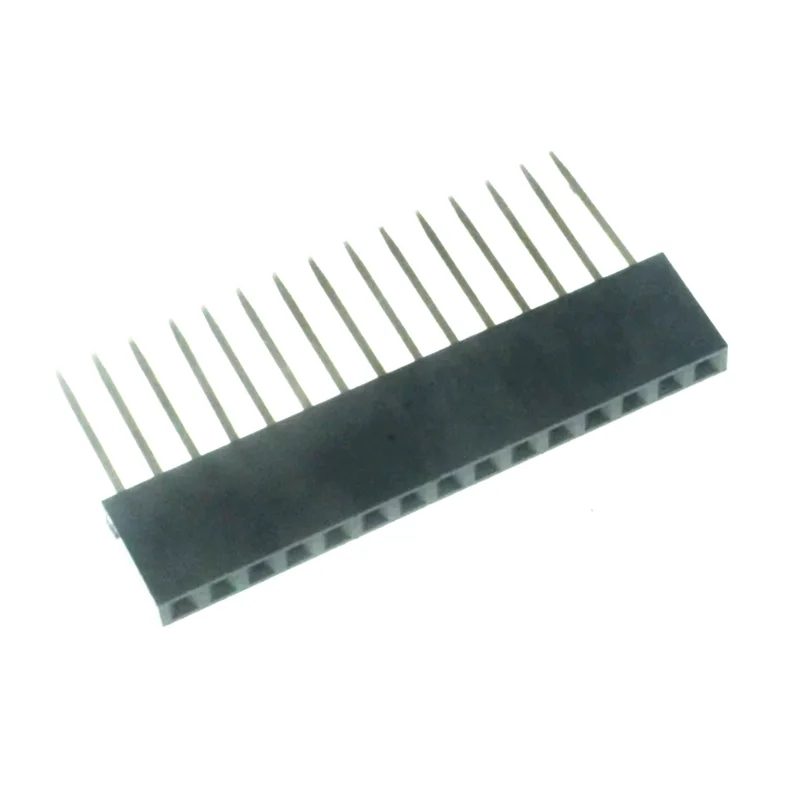 10pcs 2.54mm PC104 Industrial Square Pin Single Row 1X6P/8P/10P/40P Straight PH11mm Pin L12mm Gold PCB Female Header Connector