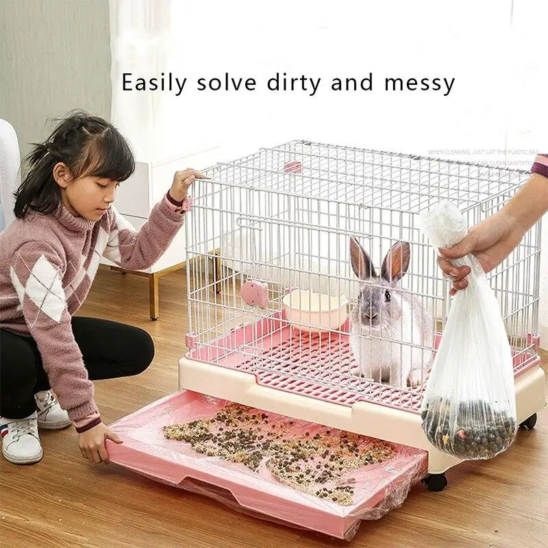 

Universal Chassis Film Disposable Easy Removal Plastic Cover Bag Rabbit Guinea Pig Cage Pet Toilet Waste Household Accessories