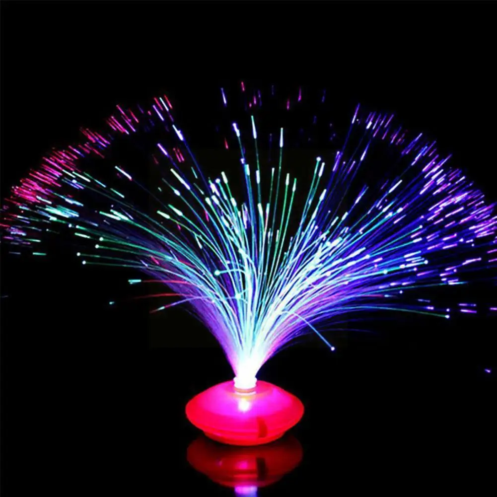 Colorful LED Optic Fiber Flower Light Star Sky Shaped Day Decoration Night Home Lamp Atmosphere Festival Lamp Valentine Par D6N4