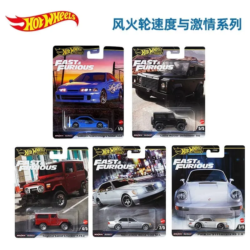 Hot Wheels Fast And Furious mercedes-benz Porsche 911 Land Rover Defender Toyota 1:64 vehículo fundido a presión modelo coches juguetes niños regalo
