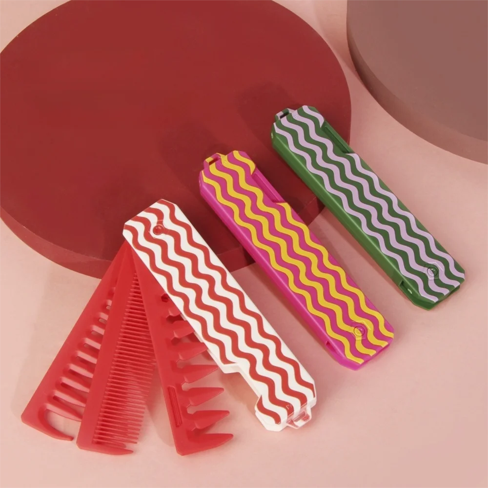 

Multifunctional Portable Folding Hair Comb Hair Brush Detangling Comb Men Oil Head Comb Styling Tools Wide Tooth