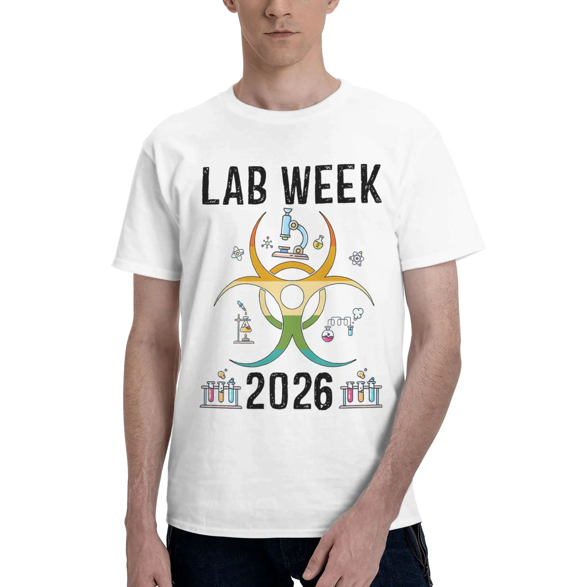 Graphic Printing Lab Crew Lab Week 2026  T Shirt for Men Women  Pure Cotton T-shirts Short Sleeve Clothing