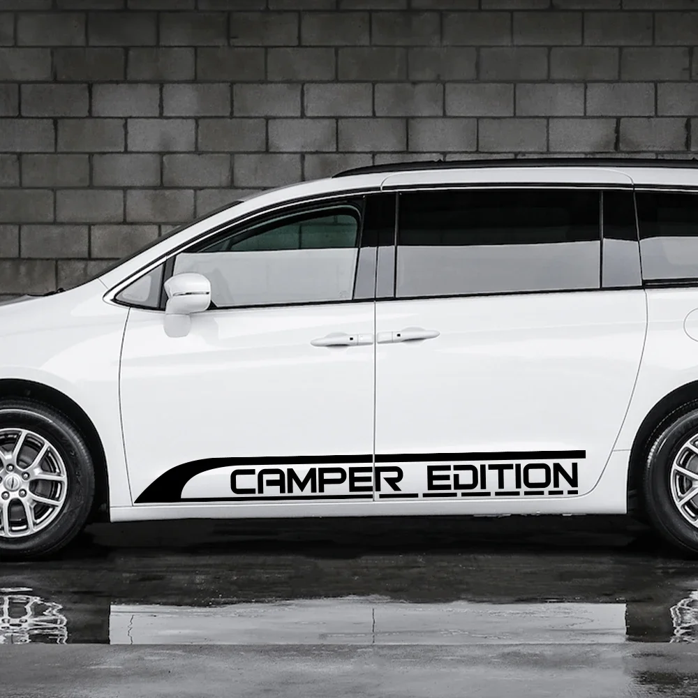 

Camper Edition Stripes Sticker For Car Motorhome Rv Van Cargo Minivan Campervan Decor Decals Auto Tunning Accessories Decoration