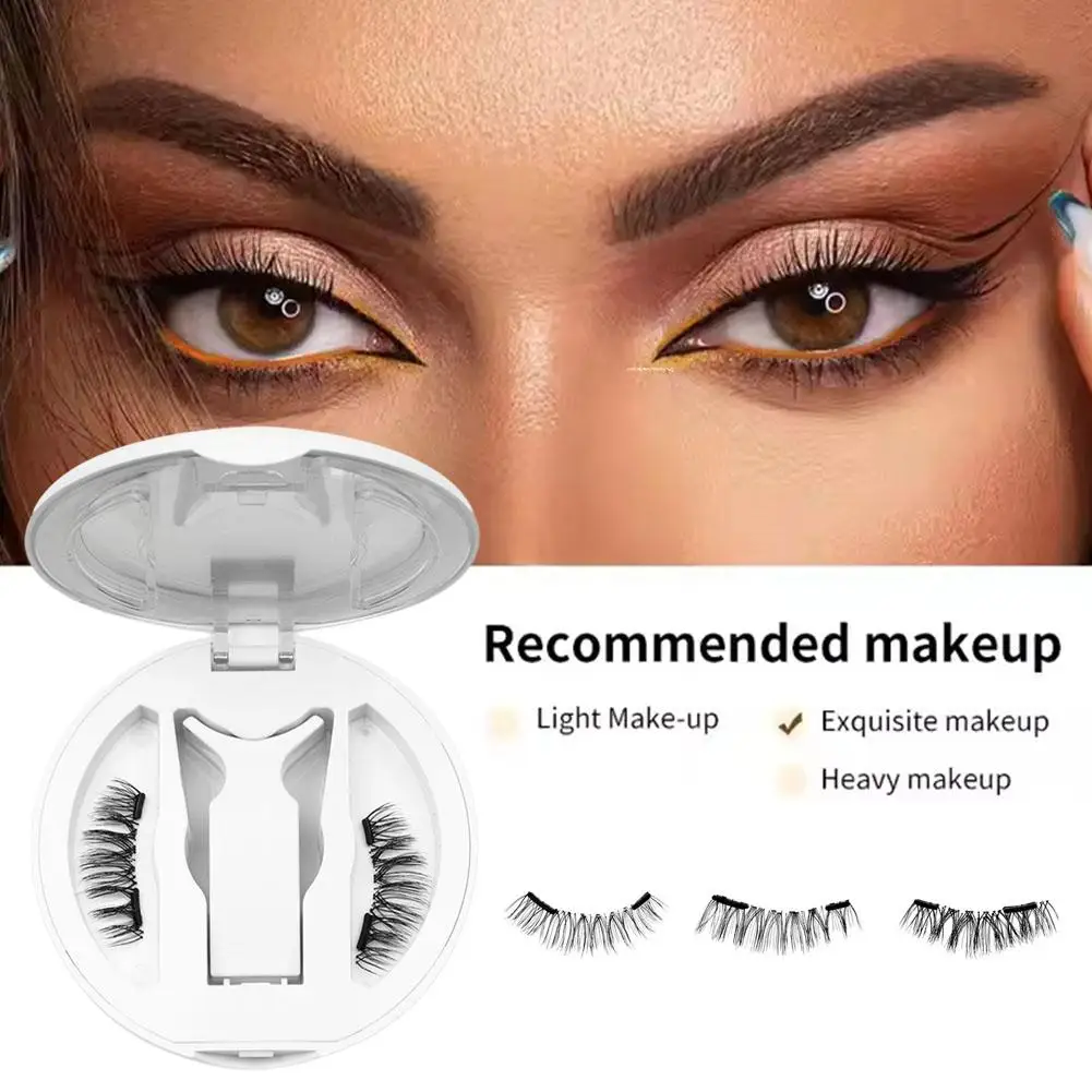 1 Pair Magnetic False Eyelashes 3D Makeup Eyelash Extension No Tool Fake Cosmetics H3I8 Tweezers Lashes Mink Eyelas Natural B5V1