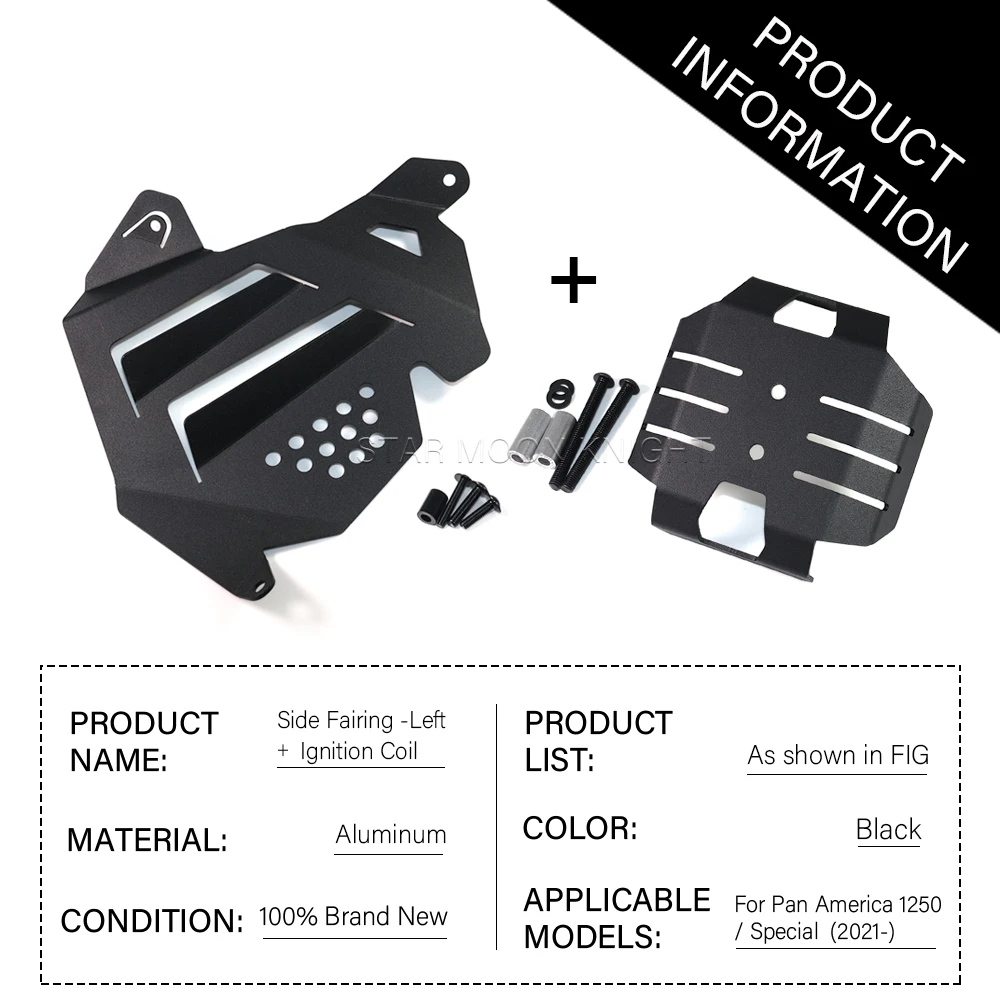 Tampa da bobina de ignição por refrigeração, Pan America 1250 Special RA 1250 S PA1250 RA1250, Tampa lateral do motor CNC da motocicleta, 2021