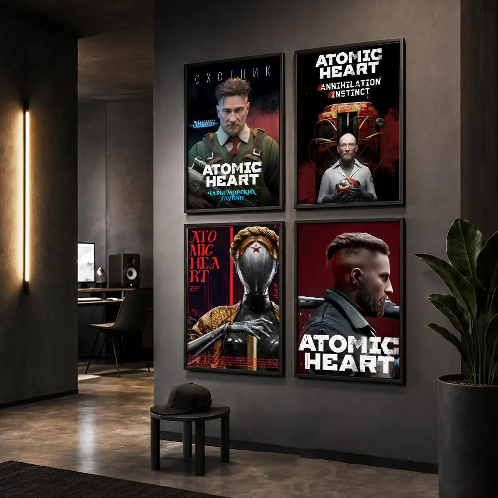 A-Atomic H-Heart Shooting Poster HD Home Wall Stickers House Hallway Living Room Bedroom Bar Office Decor Art Prints