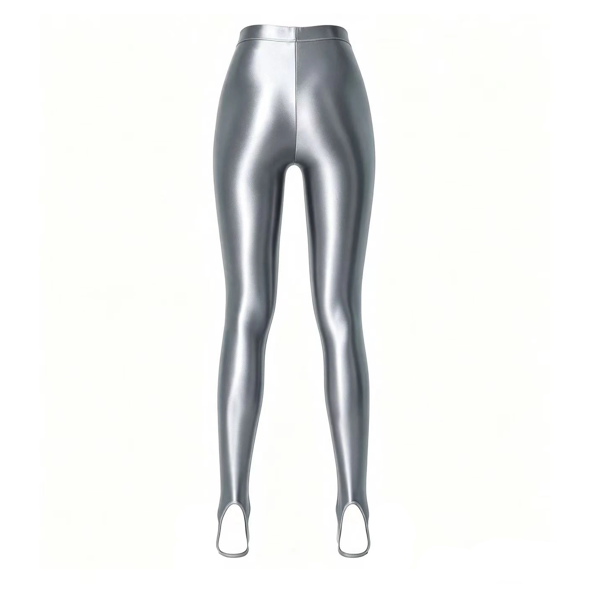 XClocKNYoung Satin Glossy Pants Smooth Step Pantyhose Shiny Silk Slim High Elasticity Glossy Sports Yoga Shinny Pants