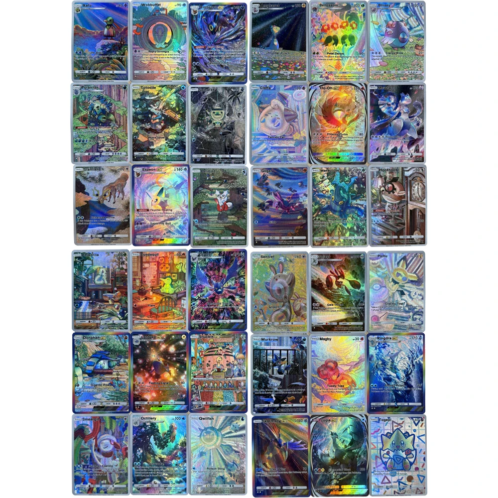 

9 шт./компл., новая коллекционная карта серии PTCG POCKET, английская карта Umbreon Espeon Cleffa Mewtwo с тиснением и цветной текстурой, флэш-карта, подарки для детей