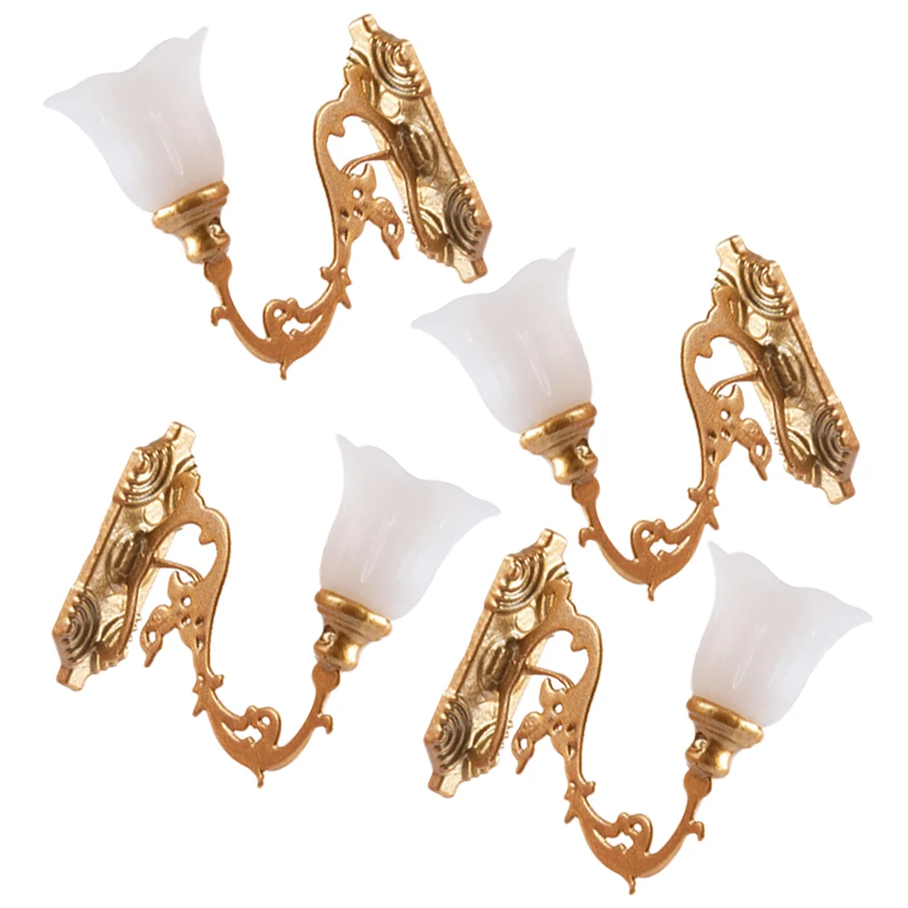 Solar Dollhouse Wall Light Projector Sand Table Decorative Lamp Mini LED Lantern Abs Model Chandelier