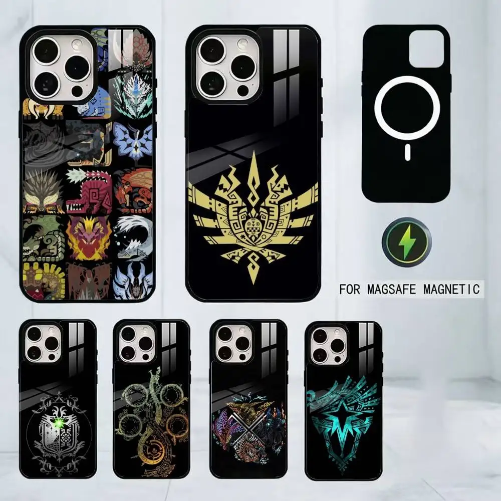 

Game M-Monster-Hunter Phone Case For iPhone17,16,15,14,13,12,11 Plus,Pro Magnetic For Magsafe Wireless Charging