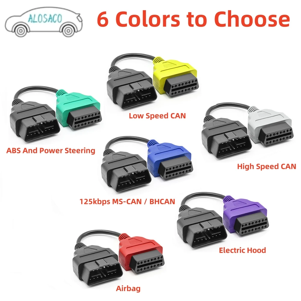 OBD 2 Car Scanner Connector MultiECUScan Diagnostic Adapter Cable for Multi ECU Scan for Fiat ECU Scan 6 Colors