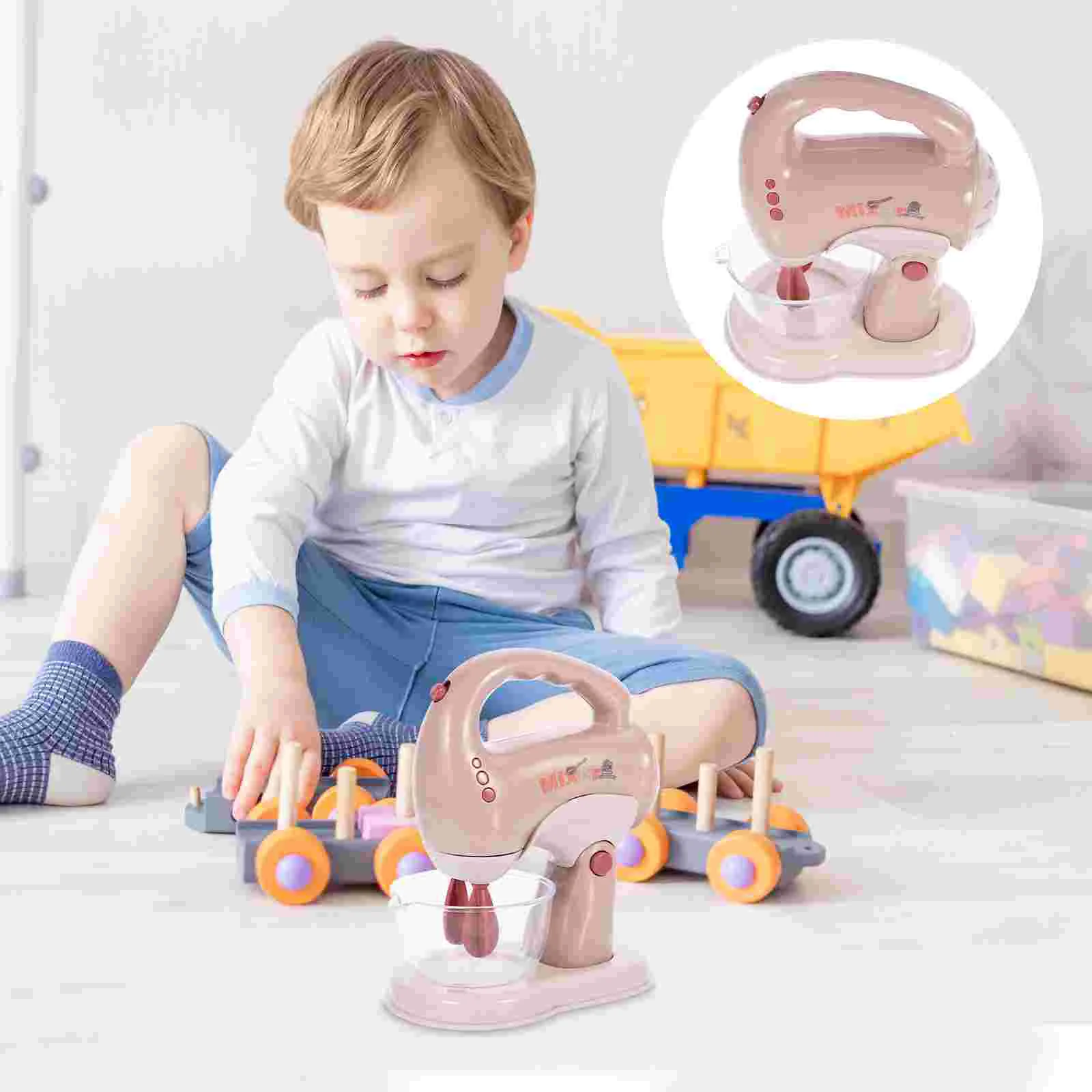 Mini Blender Simulation Electric Toys Kids Pretend Play Miniature Mixer for Small Child