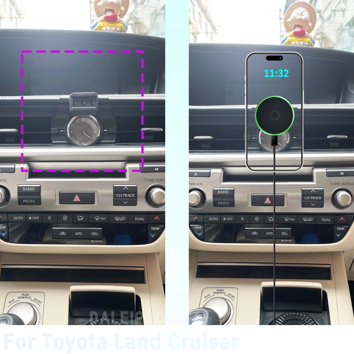 Made to measure for Lexus ES 2013 2014 2015 2016 2017 Phone Holder Car Magnetic Phone Mount Smart Sensing Wireless Charging