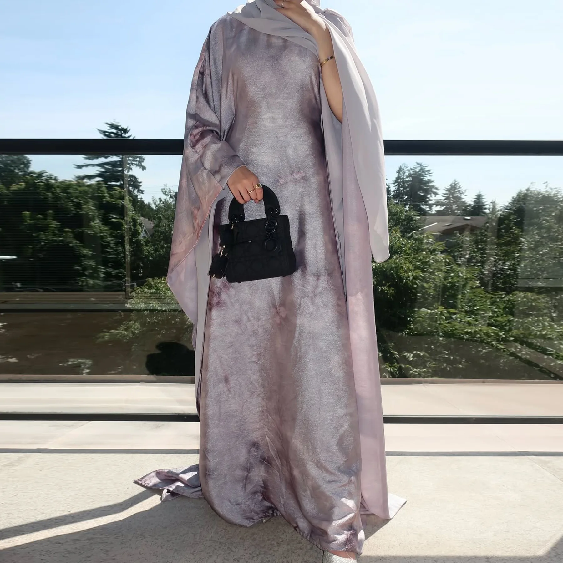 

Ближний Восток Дубай с принтом внутреннего пояса Платье Абая Скромное женское мусульманское платье Ид Джеллаба Рамадан Kebaya Кафтан Марокаин Femme Robe