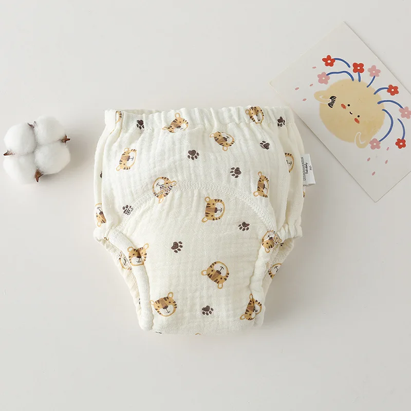 Washable Baby Training Pants Cotton Diapers Bubble Gauze Nappy Breathable Reusable Children's Underwear Toddler Cloth Diapers