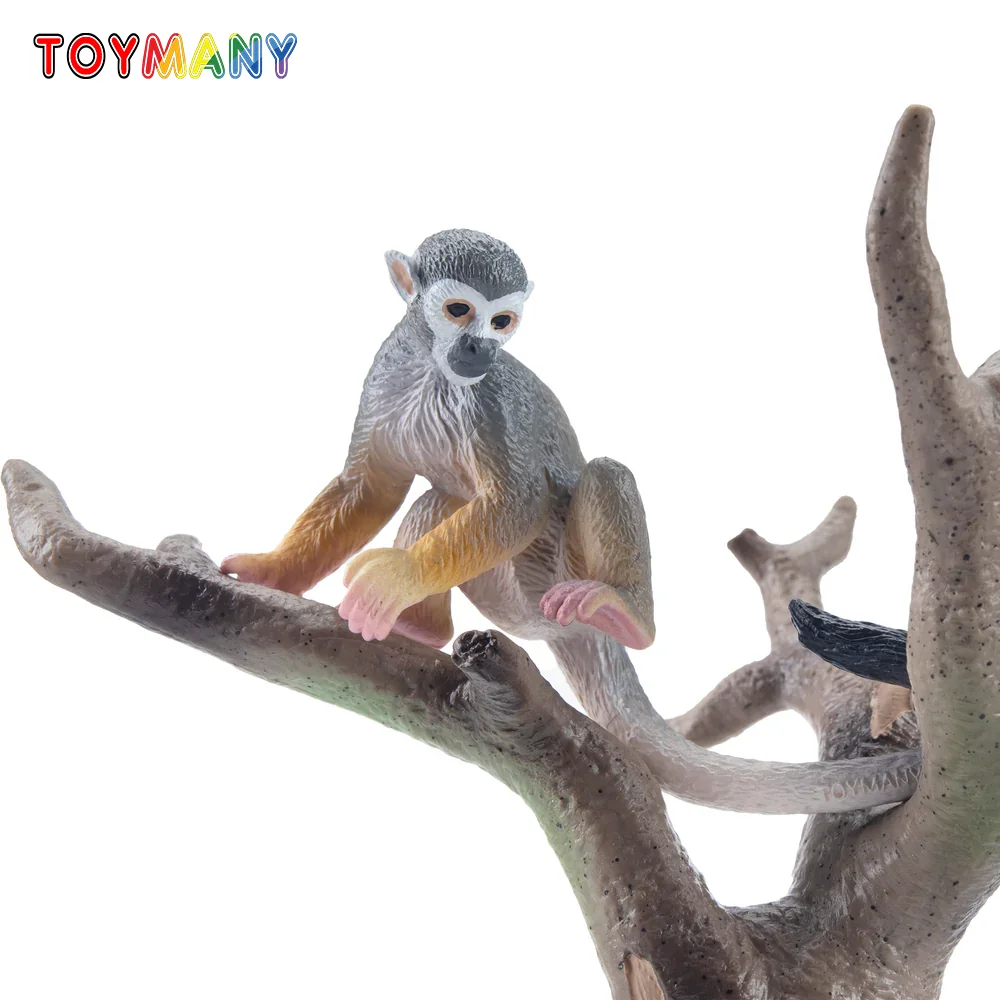 

Toymany Simulation Squirrel Monkey Primate Animal Model Toy Mini Figures Dolls Action Figurines Toys Children Gift Cake Decora