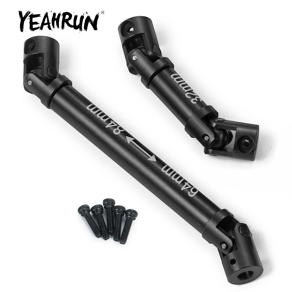 YEAHRUN Steel Drive Shaft CVD Joint 32mm&64mm for Axial SCX24 90081 Deadbolt 1/24 RC Crawler Car Truck Model Upgrade Parts