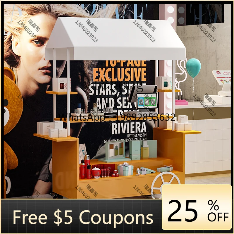 

Shopping mall float stall mobile supermarket stall promotion table dessert display stand commercial event truck