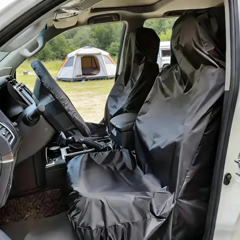 Universal Heavy-Duty Pet Car Seat Cover Non-Woven Canvas Fabric Protector For Pet Travel Car Rides Vehicle Interior Accessories