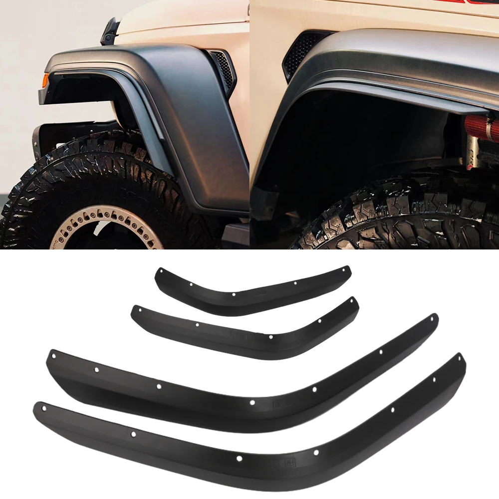 Car Front Rear Mudguard Eyebrow For Jeep Wrangler JL 2018-2023 Widening Original Fender Splash Protective Guards Flares Mudflaps