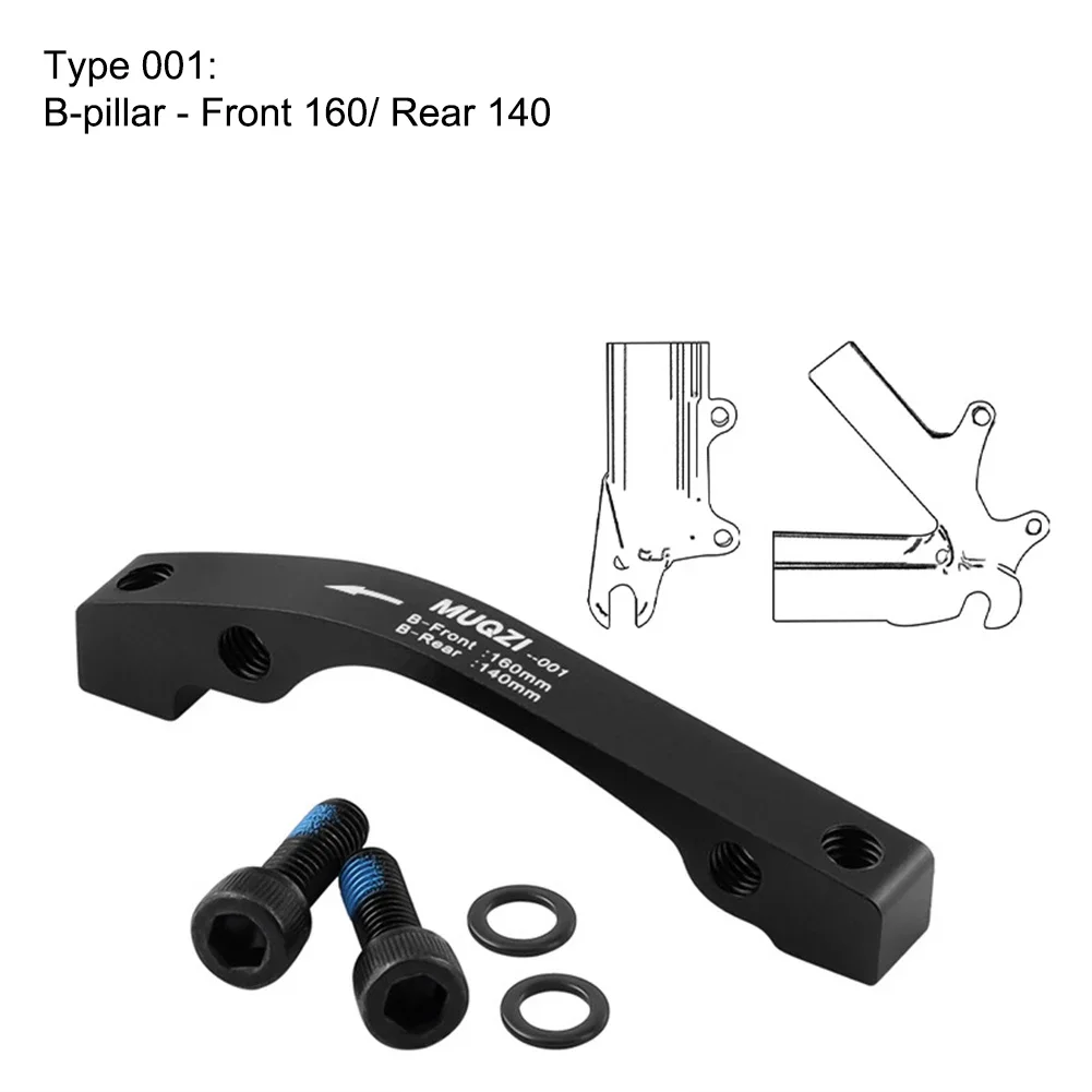 Frein à disque de vélo en alliage d'aluminium, réparation de vélo, stabilité pendant le cyclisme, support stable, variété de modèles pour poteau A, noir
