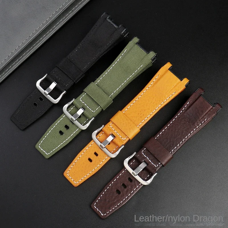 For Casio GST-B100 nylon strap GST strap B100 S120 S130 W130L W300 cowhide watch strap men's bracelet watchband belt accessories