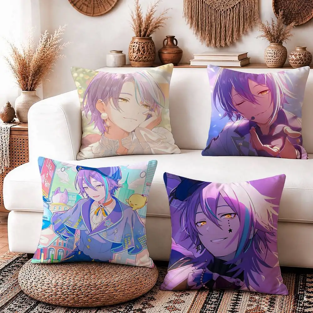 K-Kamishiro Rui Pjsk Official Square Sofa Pillow Cover Solid Color Living Room Home Decor Cushion Case
