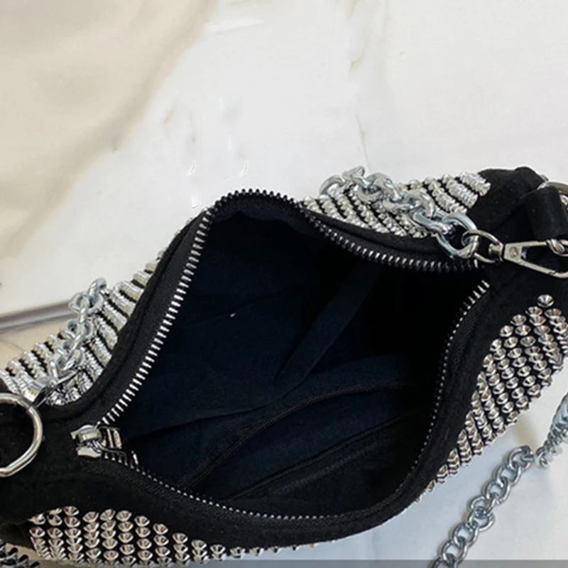 Projektant torba na ramię dla Shinning dżetów pod pachami sprzęgła moda diament kobiety Crossbody telefon torebka Messenge torebki