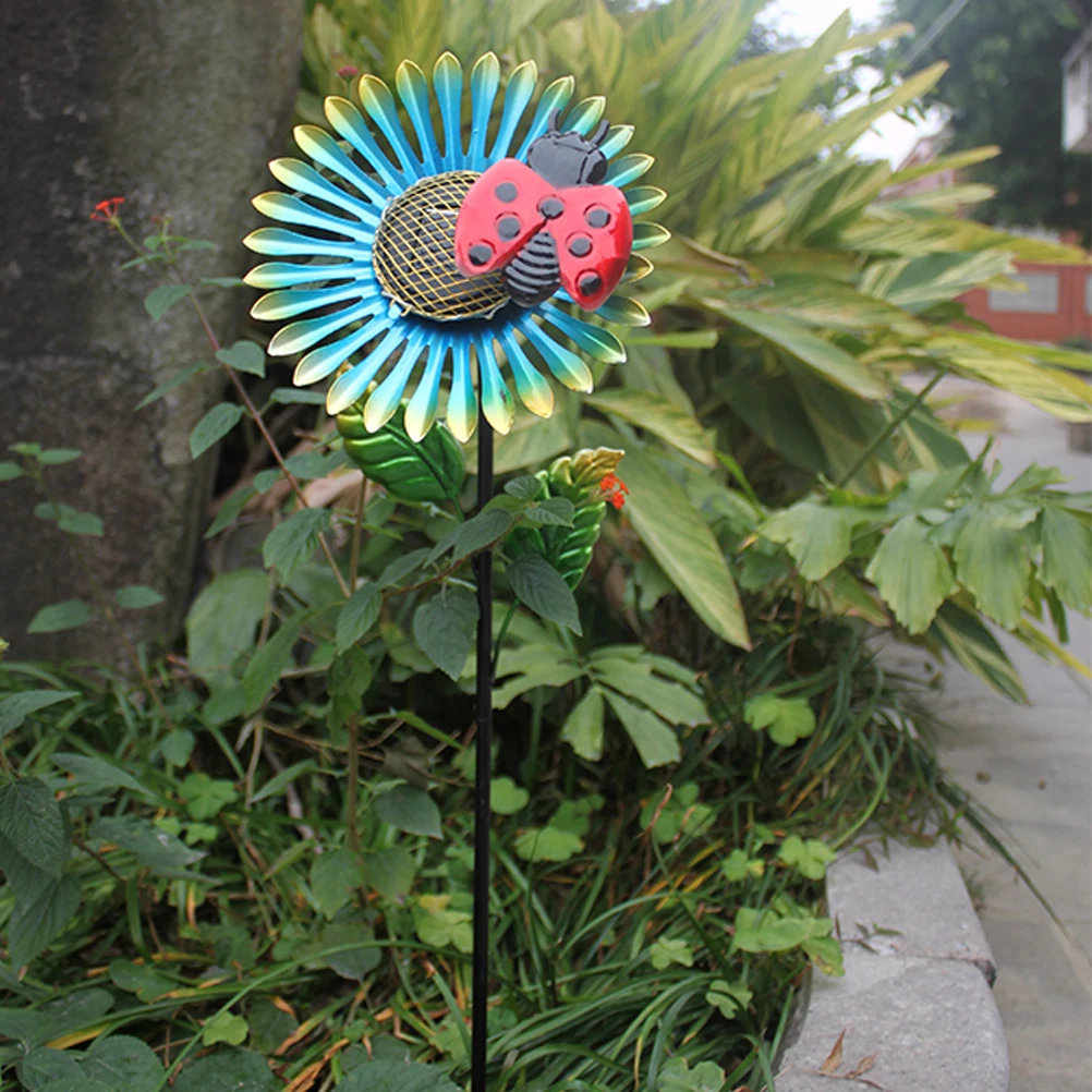 

Garden Solar Light Beetle Flower Durable Material Creative Unique Look Energy Saving Environmental Protection Pathway Yard Decor