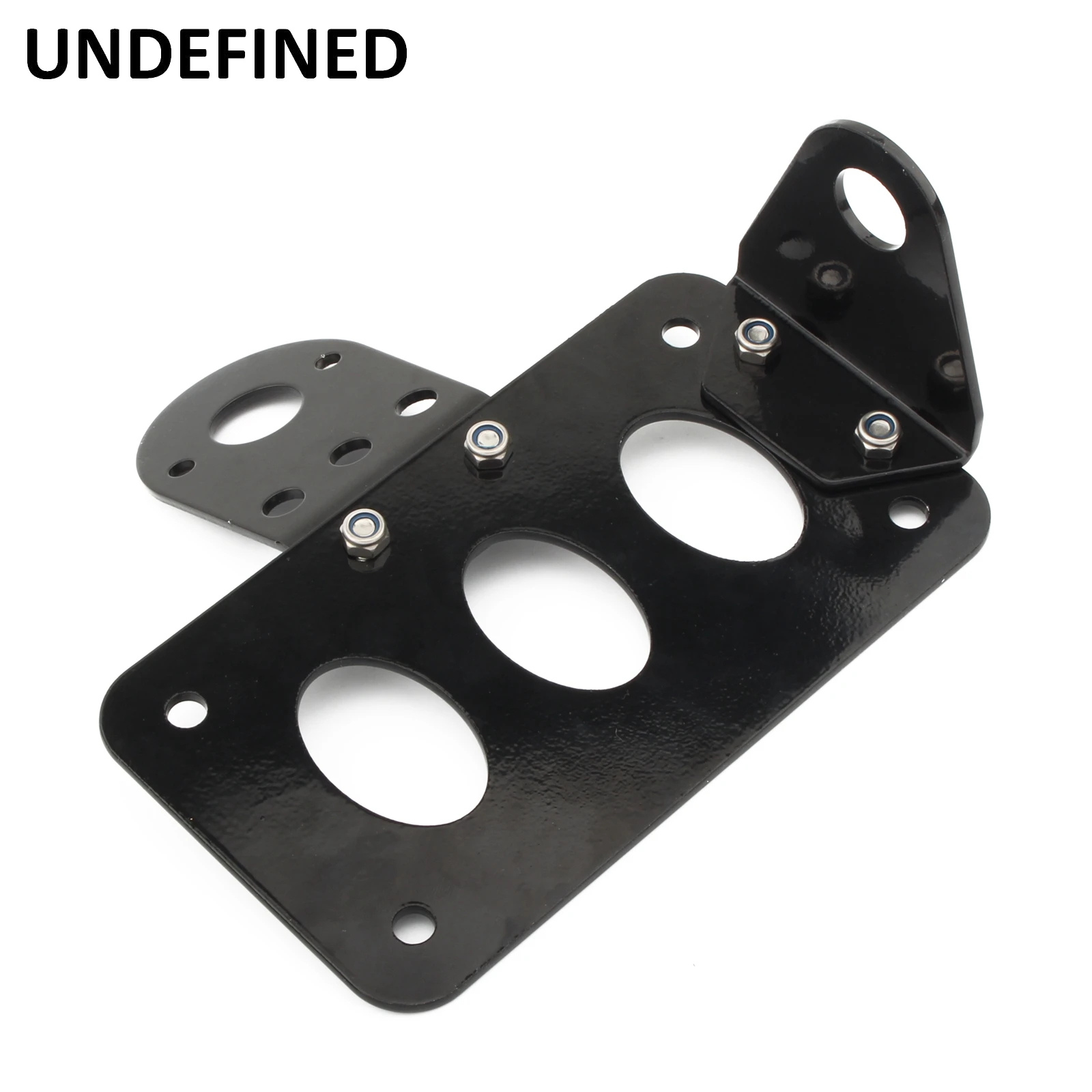 For Harley Axle Side Mount Scooter Moped License Holder Plate Motorcycle Number Plate Rear Taillight Bracket Black